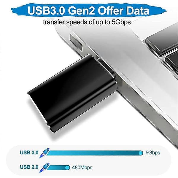 4 Pak USB C til USB Adapter & USB til USB C Adapter til /PC////Laptop//CarPlay