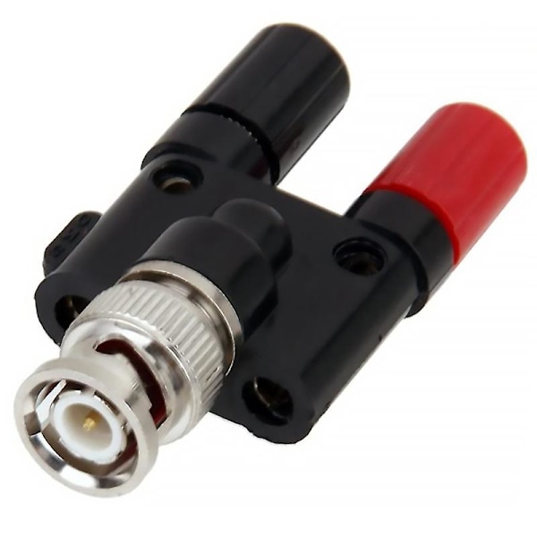 BNC Plugg 4mm Bananplugg Splitter Kobling BNC Hannplugg til 2 x 4mm Banan Hunn Jack Socket Adapter