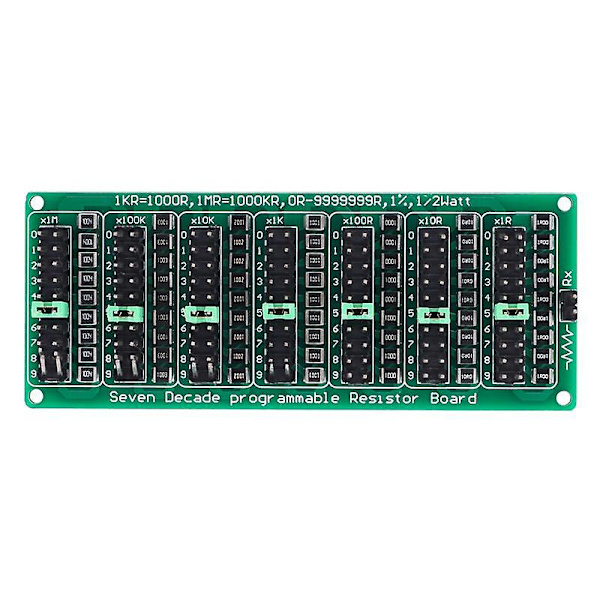 7 Decennier 1R - 9999999R Programmerbar SMD-Resistor Glidande Resistorbräda Stegsnoggrannhet 1R 1% 1/2 Watt