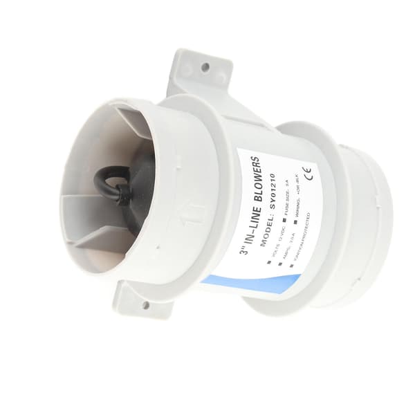 3 tommer 12V Støjsvag Inline Blæser Inline Marine Lænse Luftblæser til Yachts Både Luftcirkulation