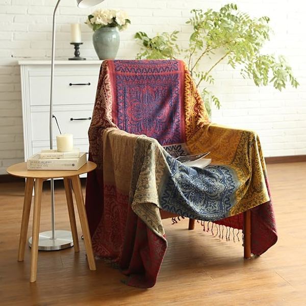 Strikket teppe, sofateppe, sengeteppe og pledd 150*190CM