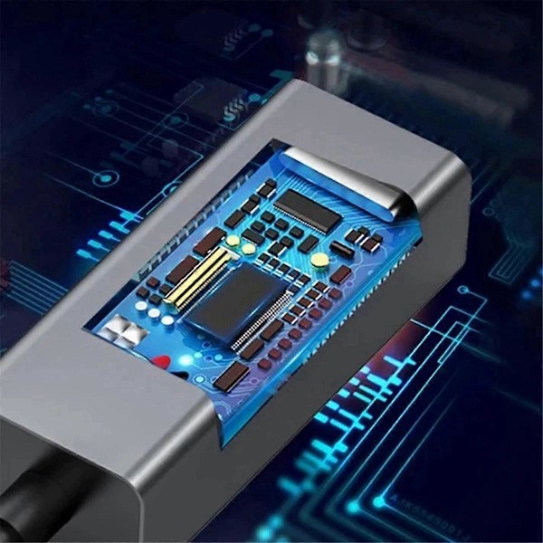 Type-C til Ethernet Adapter Type-C til RJ45 Interface Converter til Alle Typer Bærbare Computere Grå