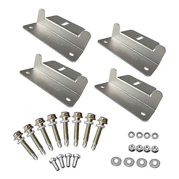Støttemontering for solcellepanel z-type sett med 4 aluminiums batterimoduler 150w