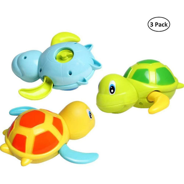Baby Badleksak Uppdragbar Badleksaker Simning Sköldpadda Badkar Leksaker För Småbarn Flytande Vatten Pool Leksaker För Dusch Strand Spädbarn -3 Pack