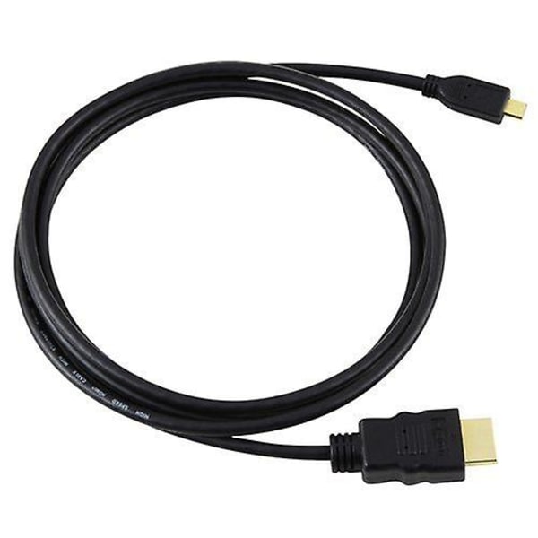 För Panasonic Lumix DMC-FZ82 Micro HDMI 1m Kabel Ledning HDTV TV Guldpläterad