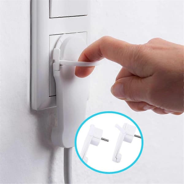 2 stk. Hvit Schuko Vinkelplugg Flat, Schuko Flat Plugg 250 V (16 A), Schuko Plugg, Schuko Plugg Flat, EU Plugg