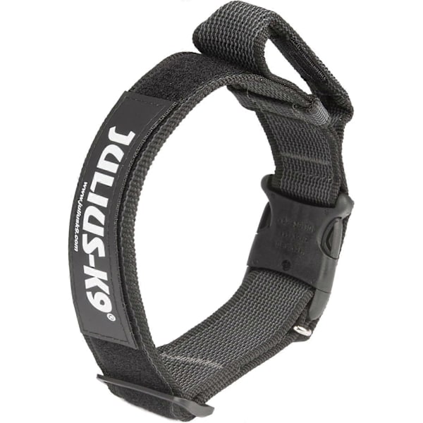 Julius-K9 Taktiskt Hundhalsband med Vadderat Kontrollhandtag, Snabbspänne i Metall som Erbjuder Säkerhet och Bekvämlighet för Aktiva Hundar (40mm,