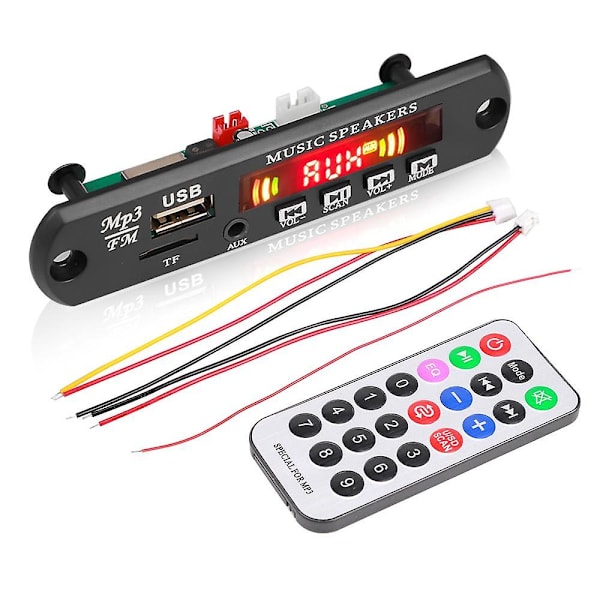 Bluetooth 5.0 Bil Audio Modul MP3 Afspiller Dekoder Board WMA FM Radio Auto Radio Adapter