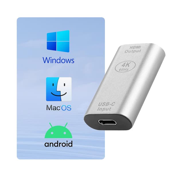 USB-C Hun til HDMI Hun 4K Kompakt Design