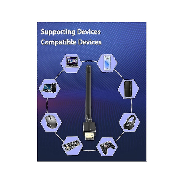 100m USB Bluetooth 5.3 -sovitin USB Bluetooth -lähetin vastaanotin Ulkoinen antenni Bluetooth -sovitin