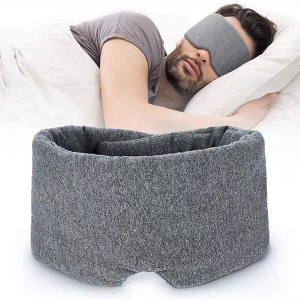 100% Håndlavet Bomulds Søvnmaske Blackout Komfortabel & Åndbar Øjenmaske til Sovning Justerbar Blinder Blindfold Flyvemaskine 2025th