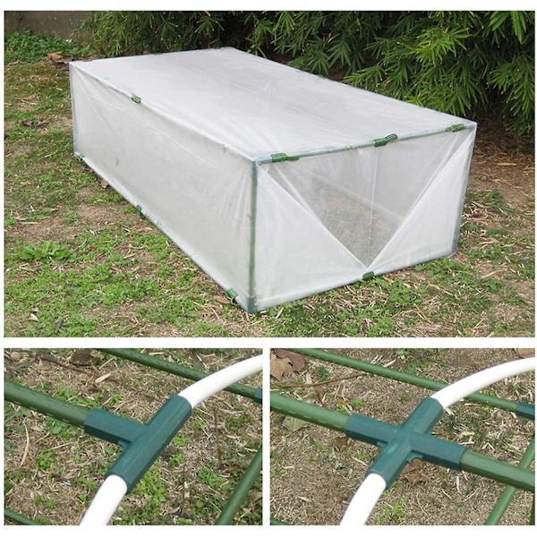 Drivhusrammekobling, 12 stk. Plastkobling Blomsterrattan Plastspenne