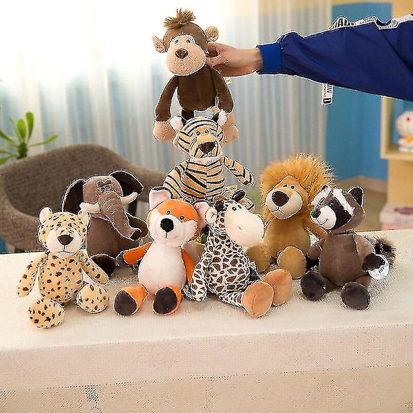 25cm Plysj Kosedyr Dukke Jungel Skogsdyr Leke Myk Bomull Elefant