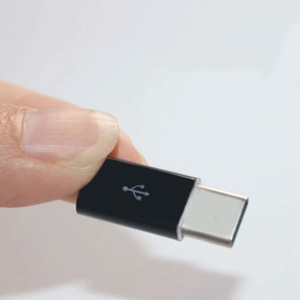 -USB till USB-C-adapter, Mini till Type-C-laddningsadapter, USB Type-C-adapterkonverteringskontakt med