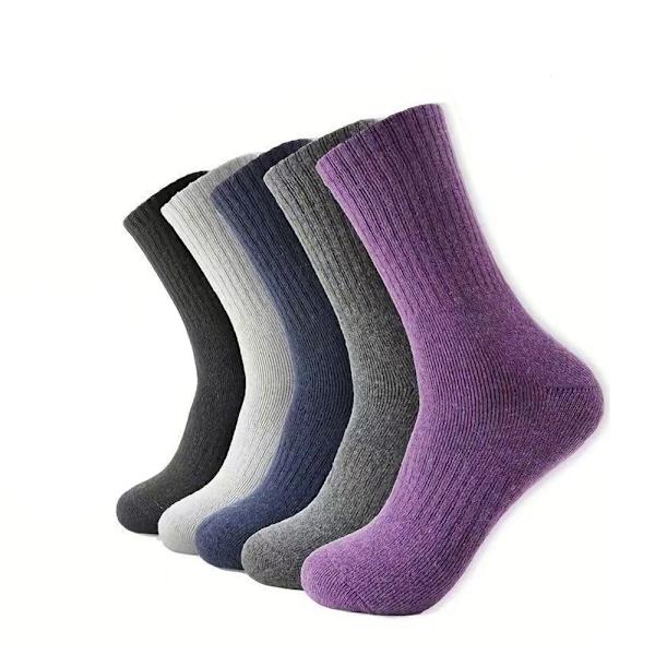 5 Pair Wool Socks - Warm and Comfortable for Everyday Use