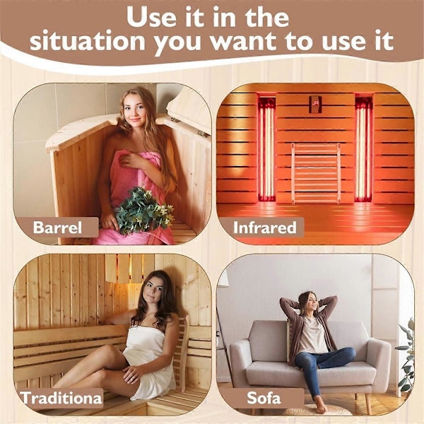 Sauna Ryglæn, Træ Sauna Ryglæn, Ergonomisk S-formet Ryglæn, Velegnet til Sauna Restitution, Sundhed og Afslapning