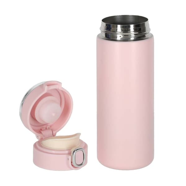 Termokopp med LED 420 ml rosa