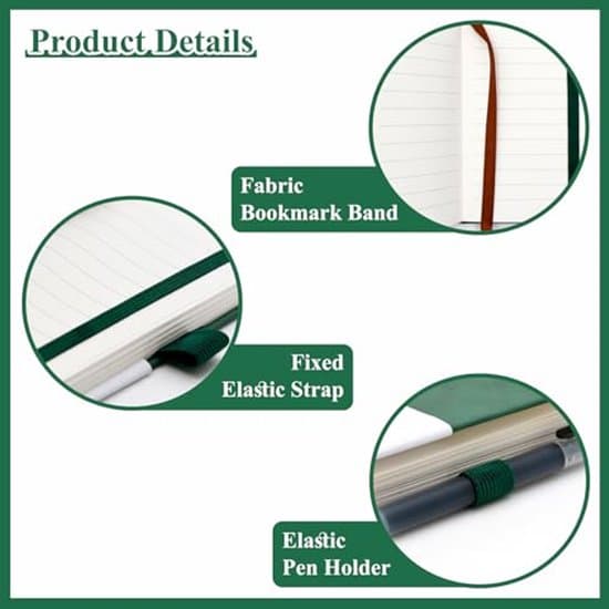 Small A7 Notebook with Flexible Closure and Pen Holder - Suitable for Students, Diary, and Office Use.