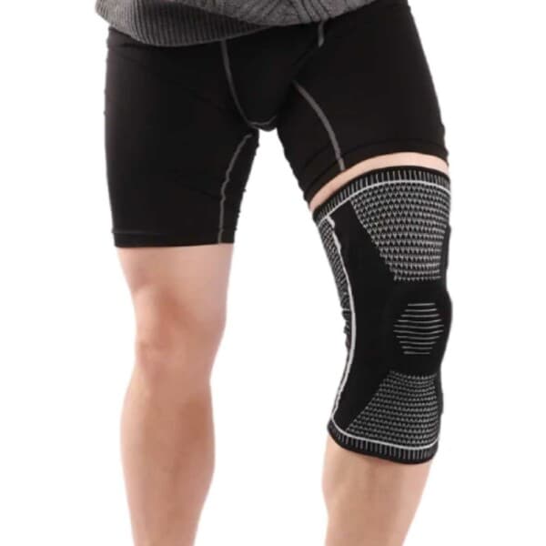 Reinforced Silicone Knee Brace with Spring Compression Orthosis S