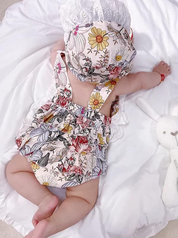 Nyfödd flicka kläder sommar baby flicka romper
