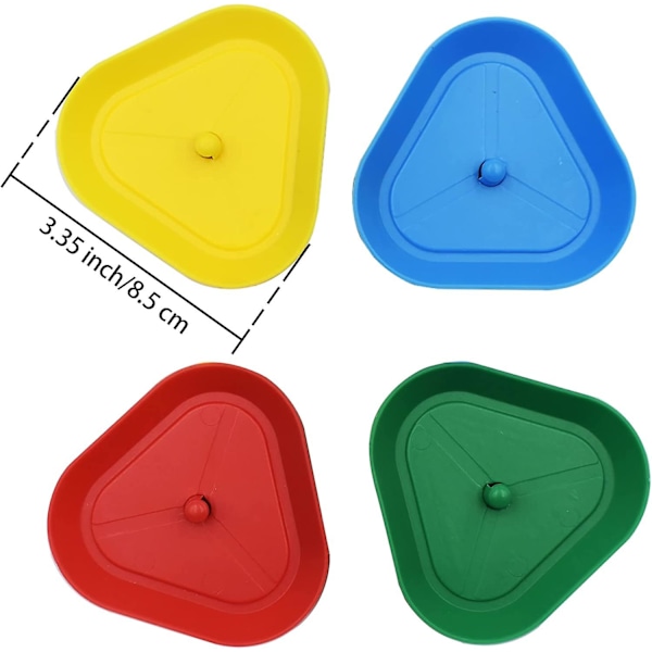 Yuanhe Poker Hand Tray, Triangulär Handsfree Poker Stativ, Slumpmässig Färg, 4-delad Set