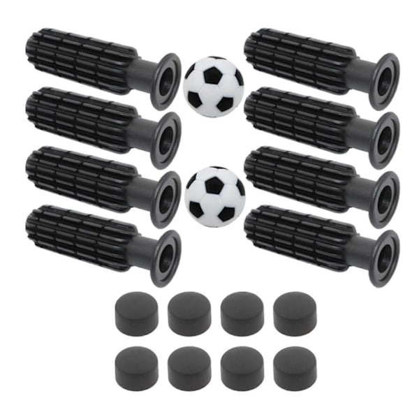 8x Bordfodboldhåndtag Bordfodbolddele Børn med 2 Små Fodbolde
