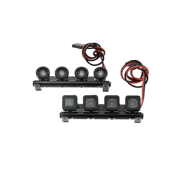 LED Lyslist Taklampe Lys For Axial Scx24 Fcx24 Jimny D12 Mini 1/18 1/24 RC Crawler Bil, 2