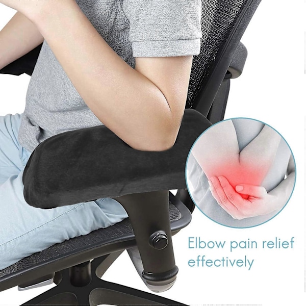 2 st Stolsarmstöd Kudde Memory Foam Bekväm Kontorsstols Armstödsskydd för Armbågar