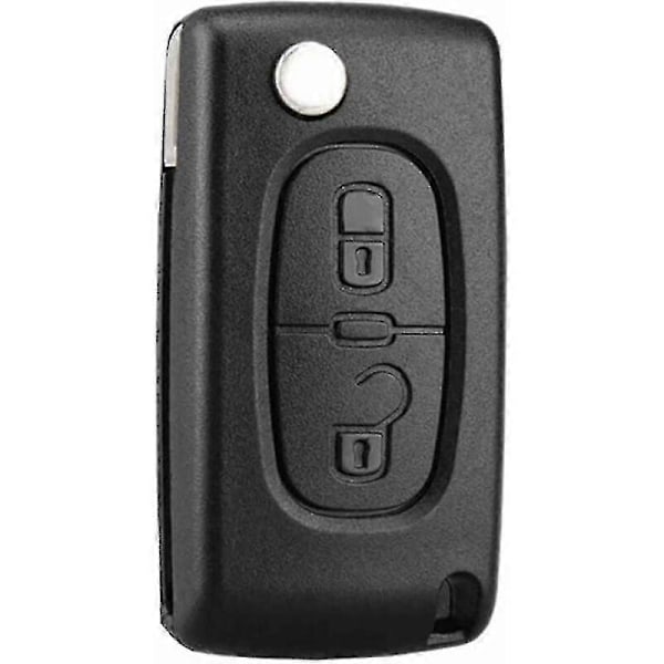 2 Knapper Nøgleskal Kompatibel Ce0523 Foldbar Flip Nøgle Til Peugeot 207 307 308 407 408 3008 5008 Citroen C2 C3 C4 C5 C6 C8 (2 Knapper, Ce0523)