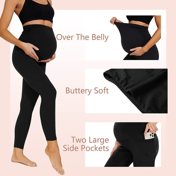 Yogabukser for gravide - Svart S
