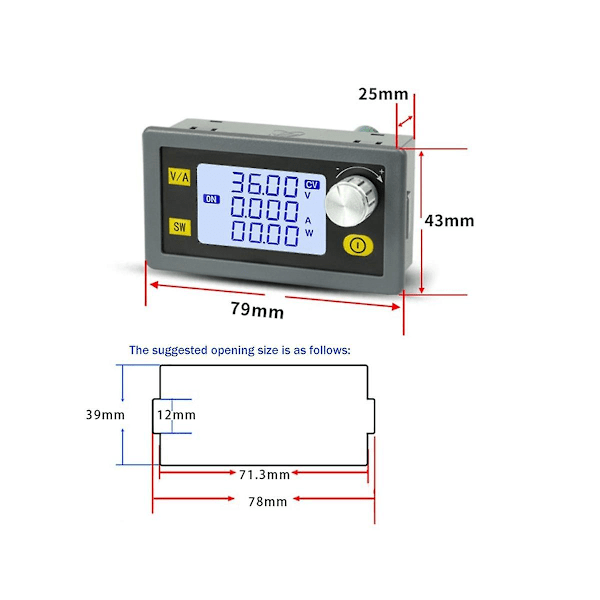 DC-DC Automatisk Boost-omvandlare 80W 5A Strömmodul Justerbar Reglerad Strömförsörjning Batteriladdare
