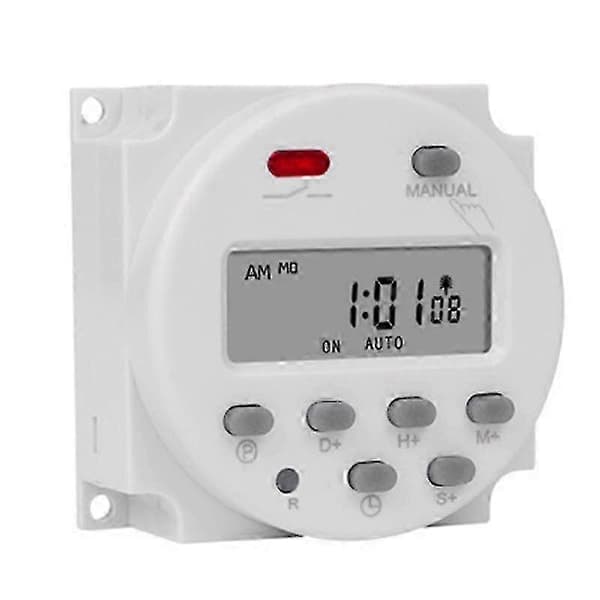 1 Sekund Intervall 12V Digital LCD Timerbryter 7 Ukentlig Programmerbar Tid Relé Programmerer CN101S