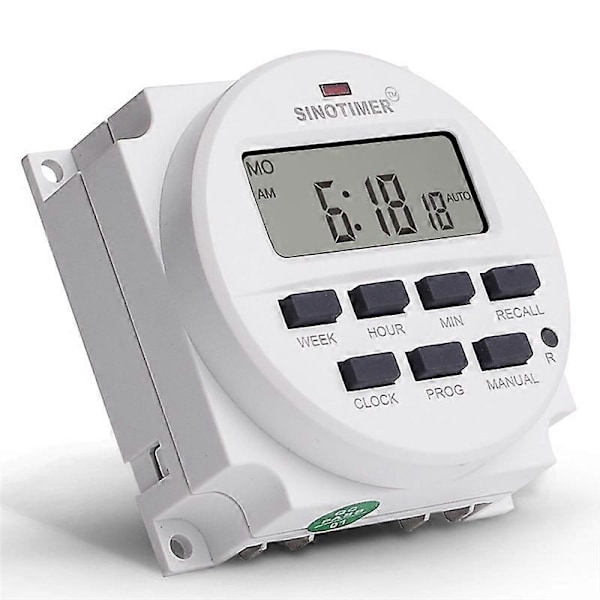 SINOTIMER Tm618N-2 LCD 1,6 tuuman digitaalinen ohjelmoitava ajastinkytkin