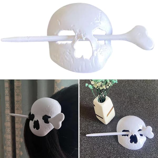 Halloween Scary Skull Hårspænde Retro Skull Gothic Skull Hår