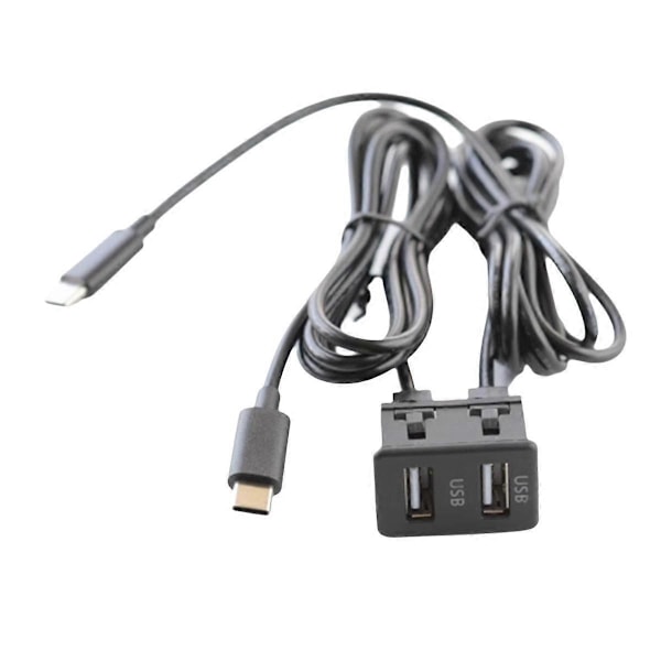 Bil Android Navigasjon Maskin Dobbel TYPE-C Inngang til Dobbel USB Grensesnitt Panel Adapter Panel