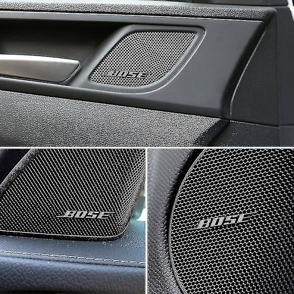 4 stk. Bil 3D Metall Aluminium Lyd Dekor Emblem Klistremerker for Bose Universal Biltilbehør