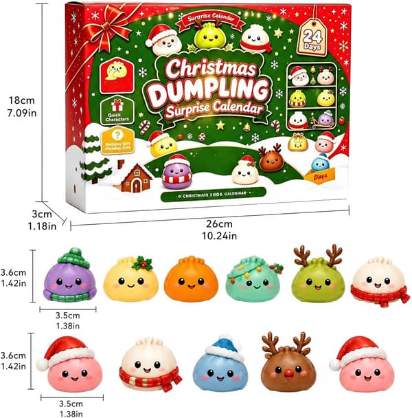 Julekalender 2026 Jul 24 Dage Squishies til Voksne