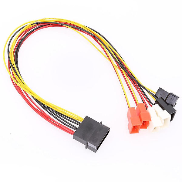 4-nastainen Molex - 3-nastainen tuuletinkaapelisovitin 12V 7V 5V jäähdytystuuletinkaapeli