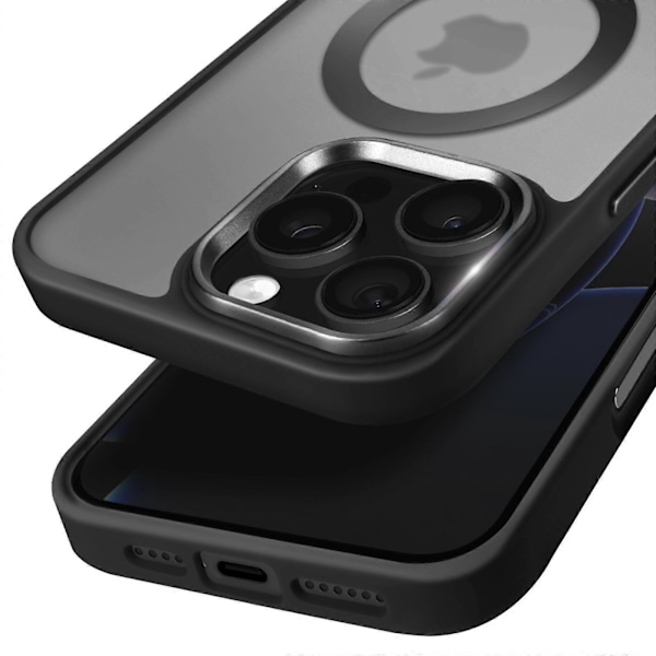 iPhone 16 Pro Matt Svart Magsafe Deksel