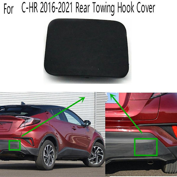 Bakre stötfångare bogserkrok lock lock för Toyota C-HR 2016-2021 Bakre bogserkrok lock