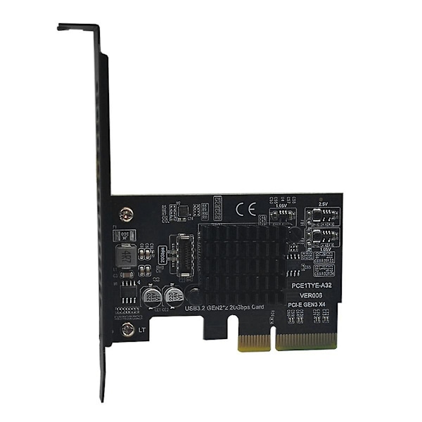USB3.2 Udvidelseskort GEN2X2 20Gbps PCIE 4X Adapter TYPE-C Front A-KEY/TYPE-E