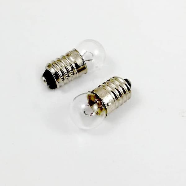 10 kpl Mini-lamppuja E10-kierteellä taskulampulle, 2,5 V 0,3 A