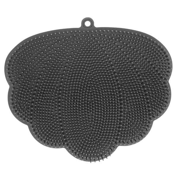 Duschfotmassageborste med sugkoppar, väggmonterad ryggskrubbare för dusch, handsfree Fo
