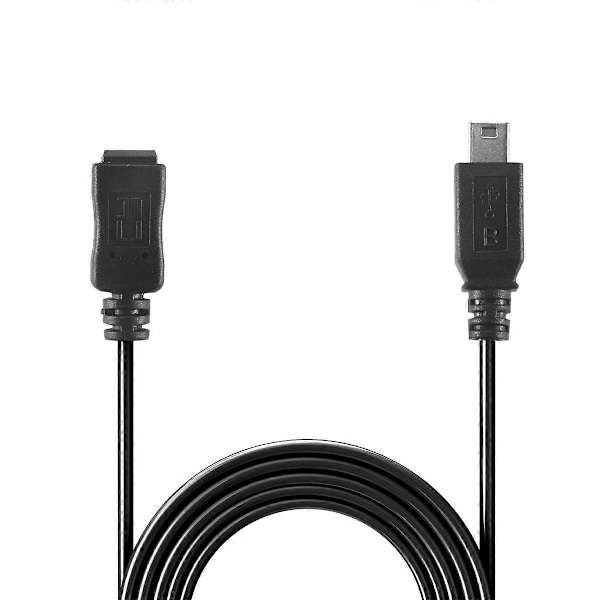 1,5 m Mini USB B 5-nastainen uros-naaras jatkojohto adapteri musta