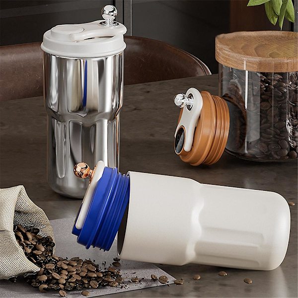 420ML Digital Smart Kaffeisolering Koppen Rostfritt Stål Led Temperaturvisning Flaska Bilfordon