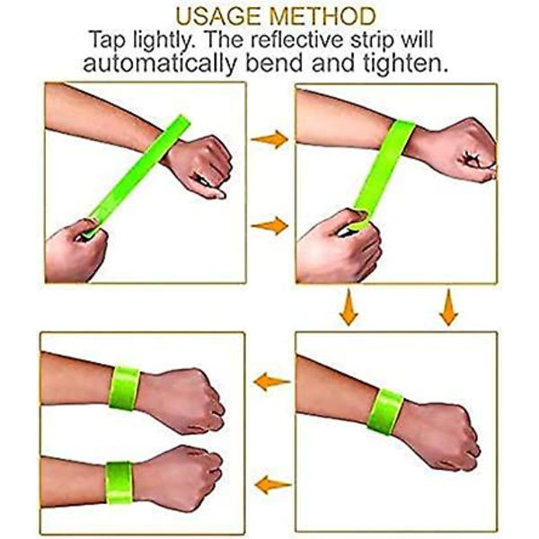 Arm, Wrist, Leg Reflextejp 30cm Reflextejp Hög Synlighet Löpning Utrustning, Set Om 4, Hög Synlighet Morgonlöpning, Vit