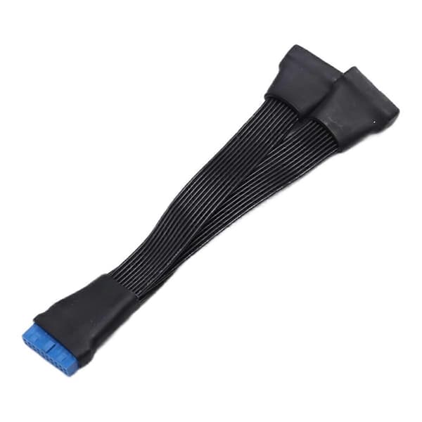 Bundkort USB 3.0 19PIN Header 1 til 2 Forlænger Splitter Kabel 19Pin 20Pin Intern Forlænger Header