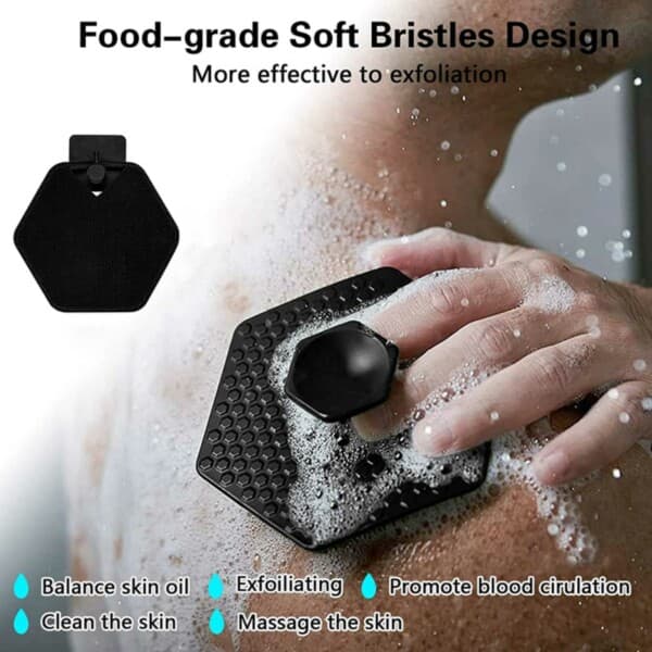 Exfoliating Silicone Body Scrubber Shower Brush