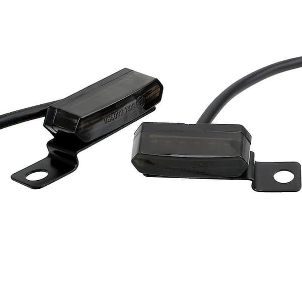 Universal Motorcykel Mini Flydende LED Blinklys Indikator Blinklygte til (Sort)