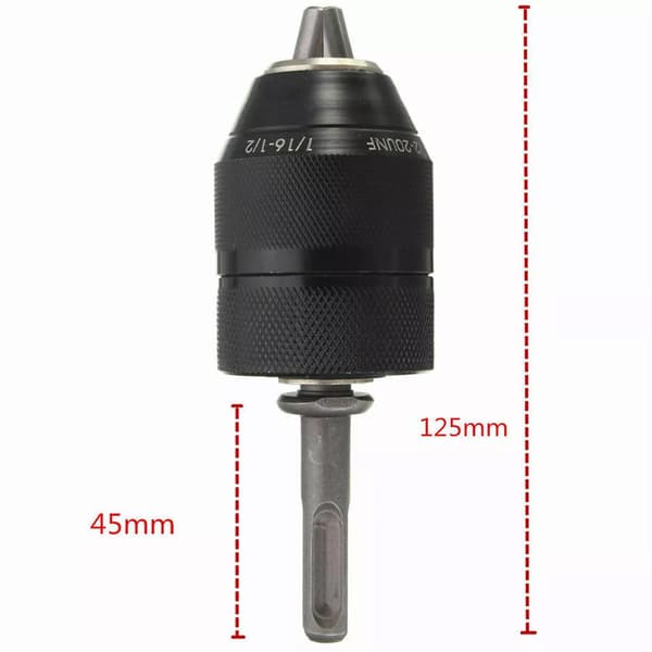 SDS med chuckadapter rotasjonshammer 2-13mm konvensjonell borechuck
